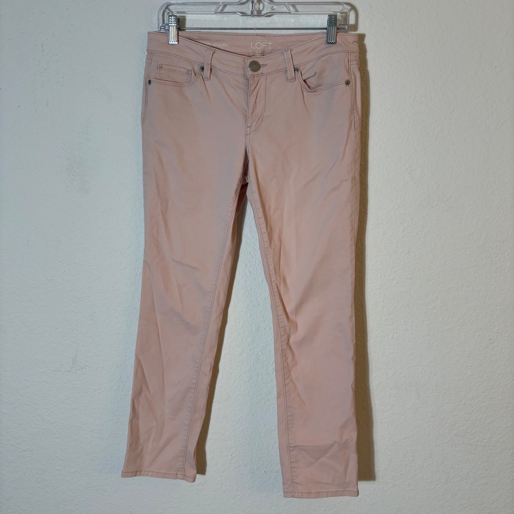 Ann Taylor LOFT Modern Straight Pants Womens 6P Pink